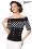 Schulterfreie Retro-Bluse mit Dots