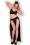 Schwarzes Top + Rock mit Spitze
