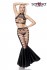 Sexy Wetlook Gogo-Outfits mit Top, Lange Rock