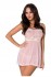 Tüll Chemise pink mit weißer Spitze
