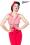 Vintage Karobluse zum knoten Rot