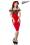 Vintage-Pencilkleid mit Leo-Print Rot
