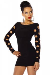 12480schw.(R1-K2)-OK (6572) sexy Minikleider mit Aussparungen