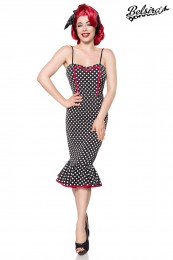 Retro Kleid mit Volant am Saumab...