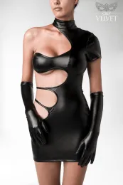 Kleid mit lange Handschuhe
