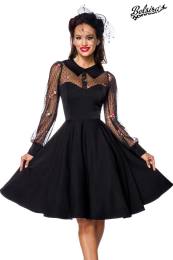 hochgeschlossene Kleid mit Telle...